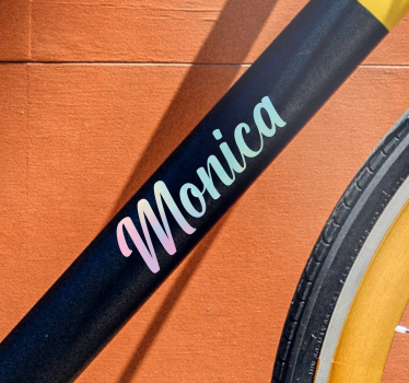 Sticker vélo nom de fille dégradé multicolore - TenStickers