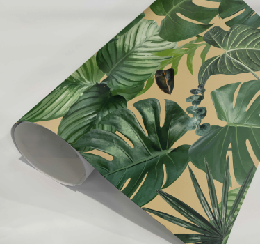 Sticker cuisine motif plantes tropicales - TenStickers