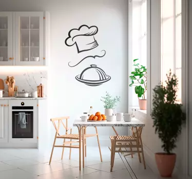 Sticker cuisine éléments de chef cuisinier - TenStickers