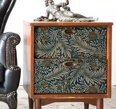 Adhésif meuble vintage floral sticker - TenStickers