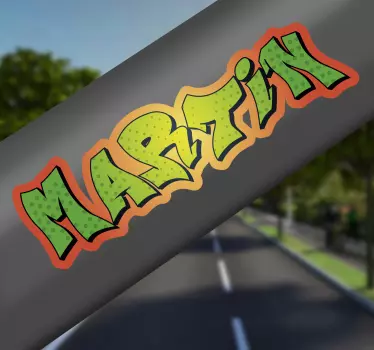 Sticker graffiti vert pour vélo - TenStickers