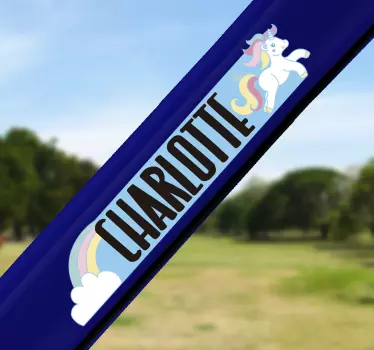 Sticker vélo de licorne personnalisable - TenStickers
