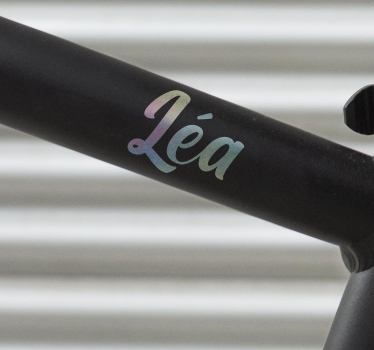 Sticker vélo nom de fille dégradé multicolore - TenStickers