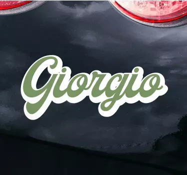 Sticker voiture personnalisé calligraphie rétro - TenStickers