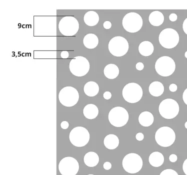 Sticker vitre points avec fond transparent - TenStickers