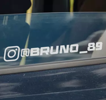 Sticker voiture personnalisé logo racing instagram - TenStickers