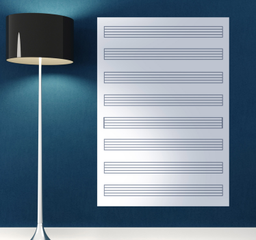 Tableau blanc adhésif page de partition de musique - TenStickers