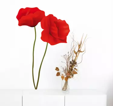 Adhésif floral coquelicots - TenStickers