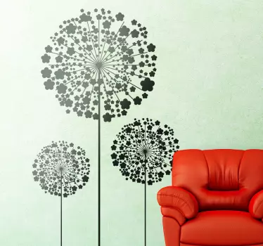 Adhésif floral dessin pissenlit - TenStickers