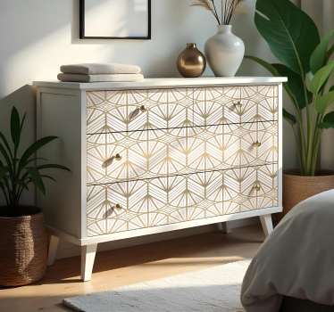Adhésif meuble art déco dégradé doré - TenStickers