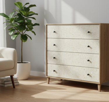 Adhésif meuble imitation tissu tissé beige - TenStickers