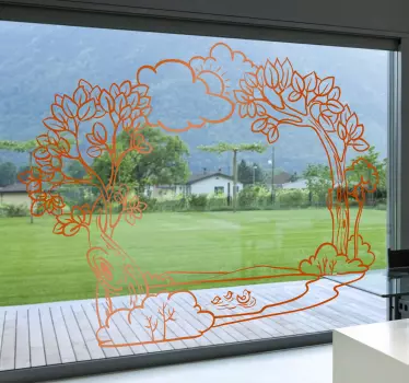 Adhésif mural cadre nature - TenStickers