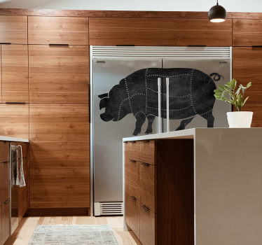 Sticker ardoise noir d'un cochon - TenStickers