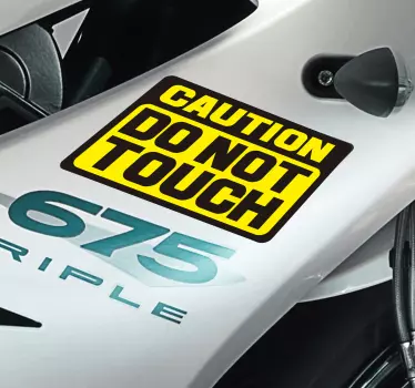 Attention ne touchez pas les stickers de moto - TenStickers