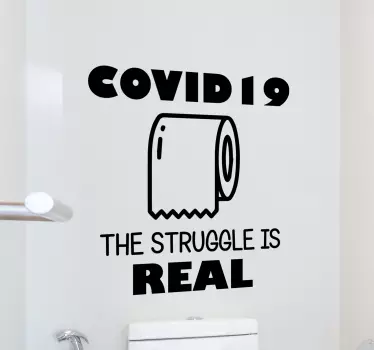 Autocollant autres textes covid 19 la lutte continue - TenStickers