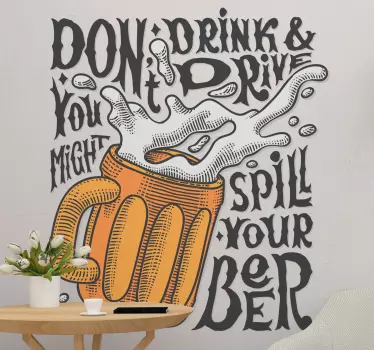 Autocollant Boisson Bannière de bière - TenStickers