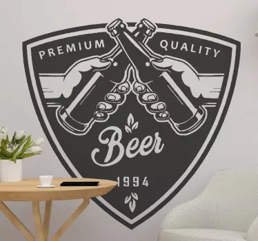 Sticker cuisine bière de qualité supérieure - TenStickers