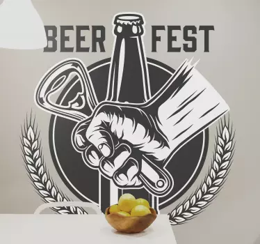 Sticker cuisine boisson Fête de la bière - TenStickers
