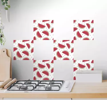 Sticker carrelage pastèques - TenStickers