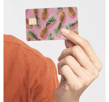 Sticker carte bancaire ananas - TenStickers