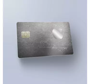 Sticker carte bancaire gris pomme Apple - TenStickers