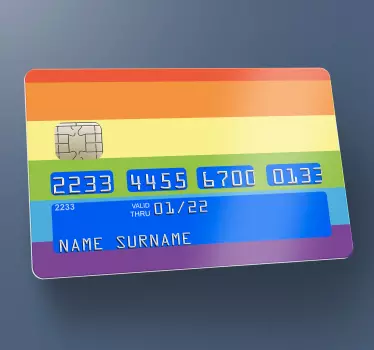 Autocollant carte bancaire multicolore - TenStickers