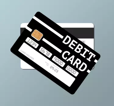 Autocollant carte bancaire noir et blanc - TenStickers