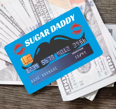 Autocollant carte bancaire Papa gâteau - TenStickers
