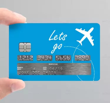 Sticker carte bancaire voyage - TenStickers