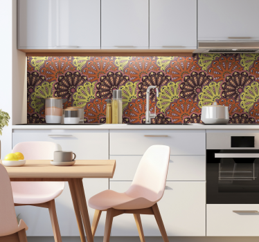 Sticker cuisine motif Mandala - TenStickers