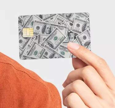 Autocollant de carte de crédit dollars - TenStickers