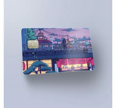 Sticker carte bancaire ville de Konohagakure - TenStickers