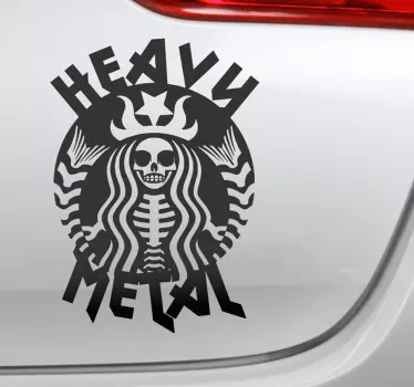 Sticker musique - Heavy Metal design - TenStickers