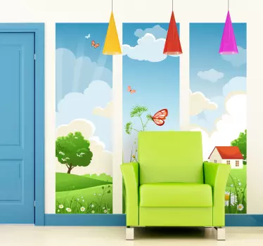 Autocollant enfant dans le pré - TenStickers