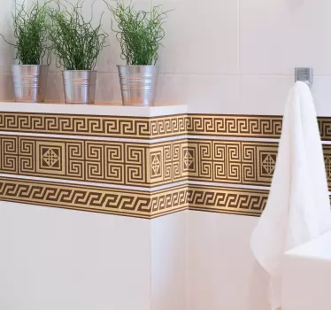Frise tapisserie murale motif grec - TenStickers