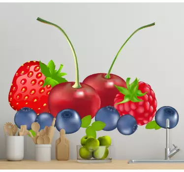 Sticker cuisine fruits colorés - TenStickers
