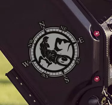 Autocollant moto Boussole - TenStickers