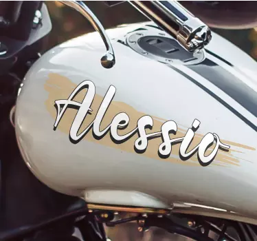 Sticker moto personnalisé prénom style peinture - TenStickers