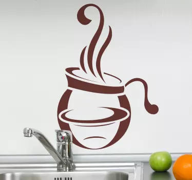 Sticker restaurant d'entreprise cafetière - TenStickers