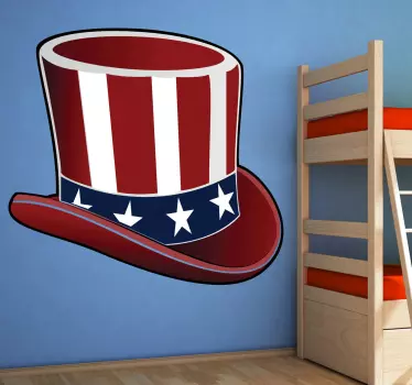 Autocollant mural chapeau Oncle Sam - TenStickers