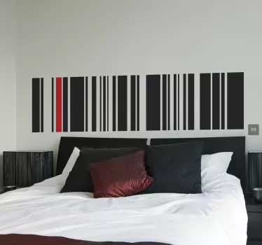 Sticker tête de lit code-barres - TenStickers