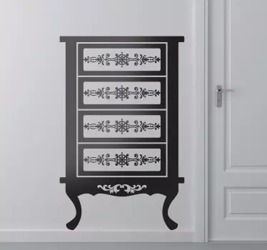 Autocollant mural commode ancienne - TenStickers