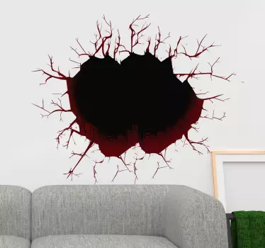 Autocollant mural effets visuels trou 3d - TenStickers