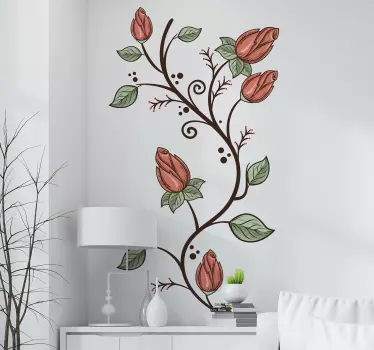 Sticker fleurs gracieuses - TenStickers