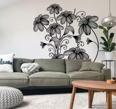 Autocollant mural sept fleurs - TenStickers