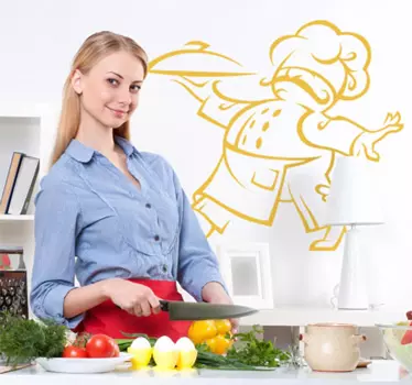 Autocollant mural service du chef - TenStickers