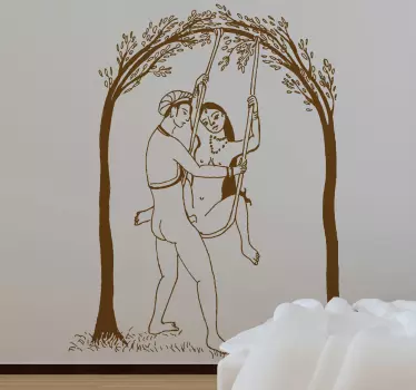 Autocollant mural sexe indien - TenStickers