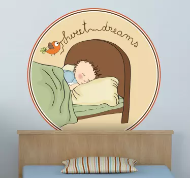 Autocollant mural tête de lit enfant - TenStickers