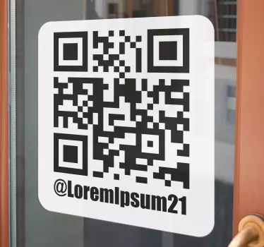 Sticker vitrine personnalisé QR code monocolore - TenStickers