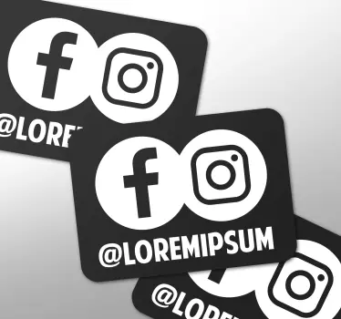 Autocollant Personnalisable Pack de nom facebook et instagram - TenStickers